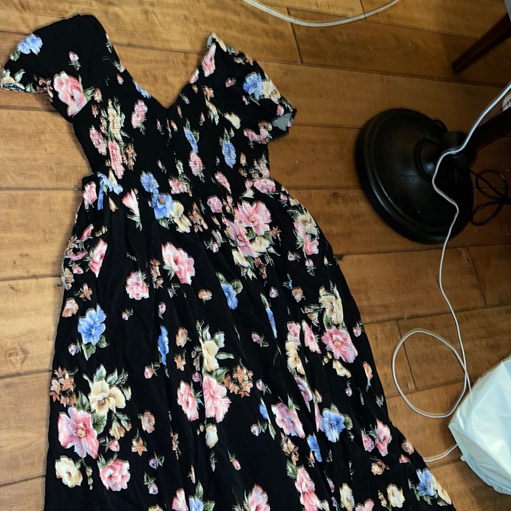 Floral dress challis stretchy top